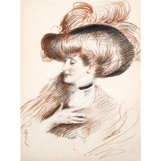 Paul César Helleu - French Portrait De Madame De Guerin