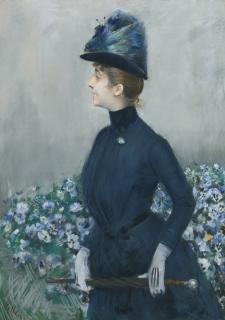 Paul César Helleu - La Femme Aux Fleurs (Portrait Of Mathilde See)