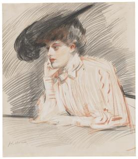 Paul Cesar Helleu - La penseuse