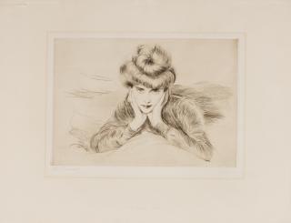 Paul César Helleu - Le VIsage Encadré (Montesquiou Xlii)