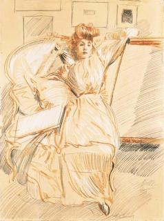 Paul-César Helleu - Madame Helleu sur le sofa