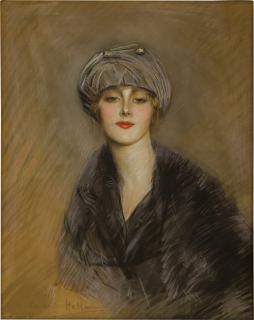 Paul César Helleu - Portrait de Lucette au chapeau
