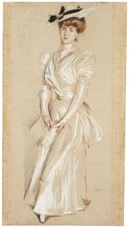 Paul César Helleu - Portrait of Madame Helleu in boating costume