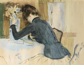 Paul-César Helleu - Profile Portrait Of A Young Lady