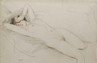 Paul César Helleu - Reclining Nude (Madame Helleu)