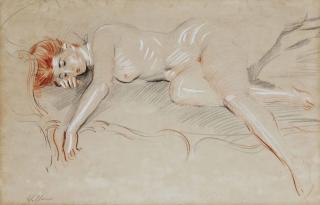 Paul César Helleu - Reclining Nude