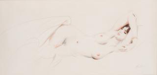 Paul César Helleu - Sleeping Nude And Two Studies Of A Female Nude (Double Sided Drawing)