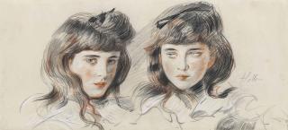 Paul César Helleu - Studies of Ellen, the artist\'s daughter
