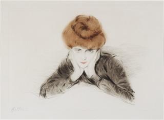 Paul César Helleu - Three Portraits (including \'Le Visage Encadré, Madame Helleu\')
