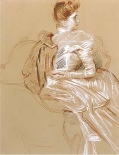 Paul César Helleu - Une Femme Élégante Au Fauteuil