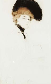 Paul-Cesar Helleu - [Woman in Black Hat]