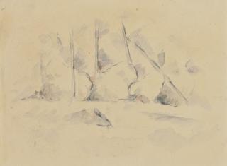 Paul Cézanne - Arbres Parmi Des Rochers