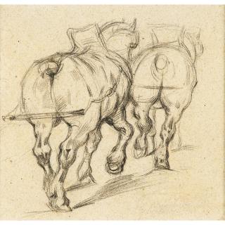 Paul Cézanne - Chevaux De Trait (D\'Après Géricault)