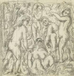Paul Cézanne - Cinq Baigneuses (Recto); Etudes De Baigneuse (Verso)