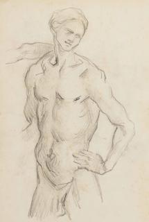 Paul Cézanne - D\'après Delacroix: Sardanapale (recto); D\'après Luca Signorelli: Homme nu (verso)