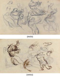 Paul Cezanne - Etudes de personnages (recto and verso)