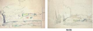 Paul Cézanne - La plaine de Bellevue (recto); Paysage provençal (verso)