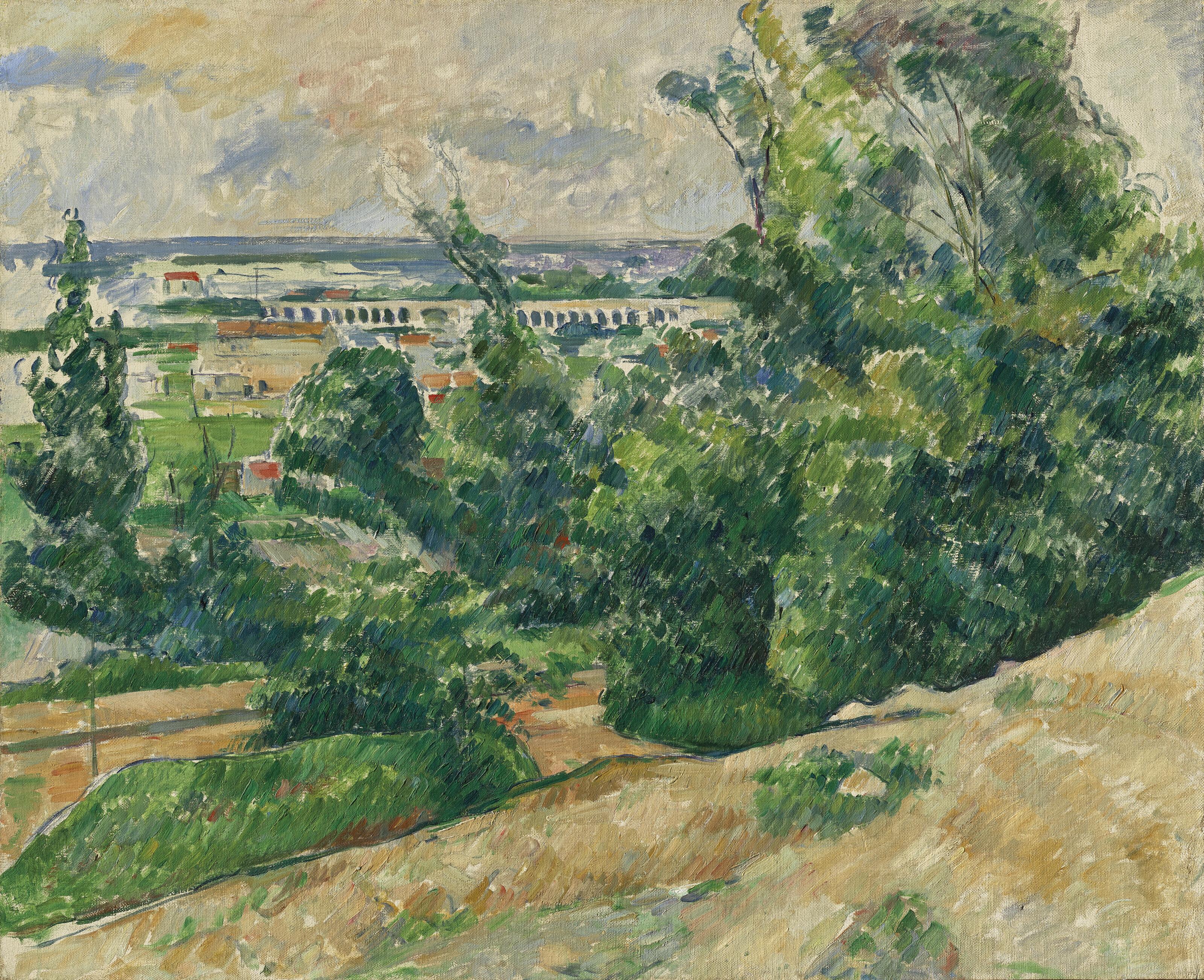 Paul Cezanne - L\'Aqueduc du canal de Verdon au nord d\'Aix