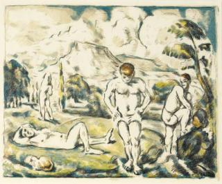 Paul Cezanne - Les Baigneurs (Large Plate) (Venturi 1157; Druick I)