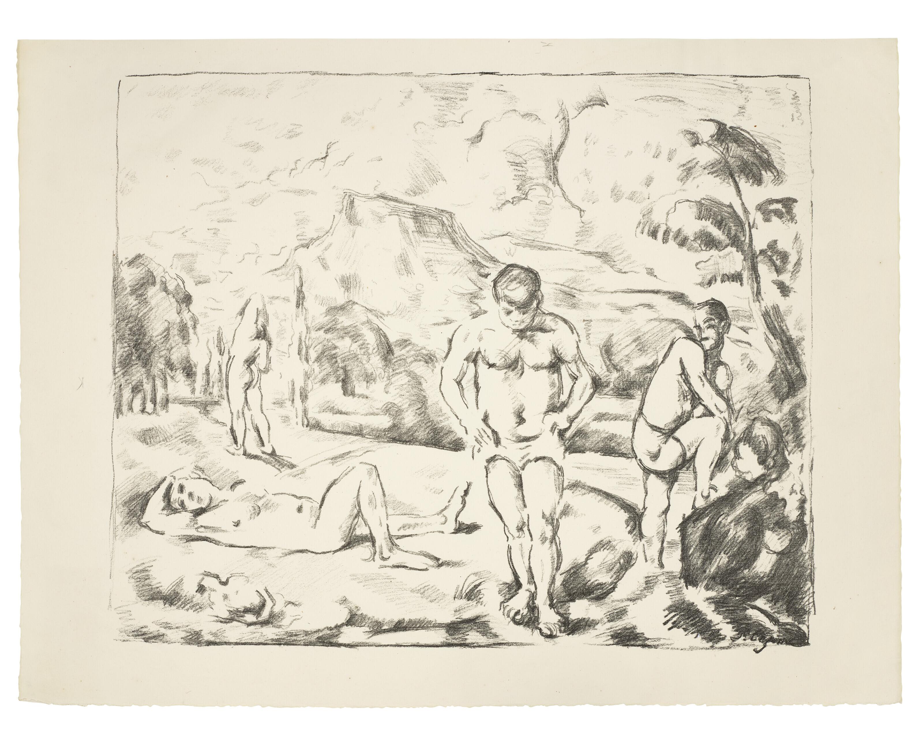 Paul Cezanne - Les Baigneurs (Large plate)
