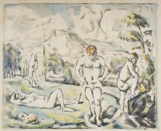 Paul Cezanne - Les Baigneurs (large plate)