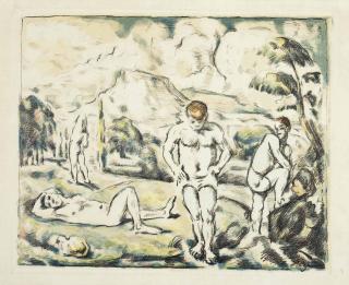 Paul Cezanne - Les Baigneurs (large plate)