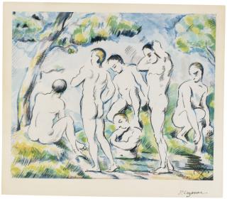 Paul Cézanne - Les Baigneurs (Petite Planche) (D. Iii; V. 1156)