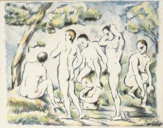 Paul Cezanne - Les Baigneurs, Petite Planche (Venturi 1156; Druick III)