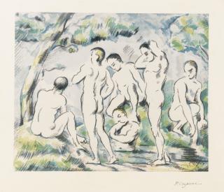 Paul Cézanne - Les Baigneurs, Petite Planche (Venturi 1156)