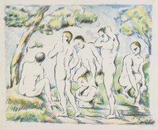 Paul Cézanne - Les Baigneurs: Small Plate (Venturi 1156, Druick Iii)
