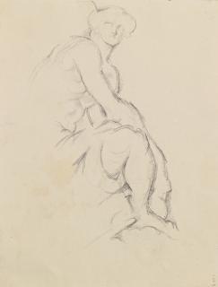 Paul Cézanne - Mercure Assis & Adonis: A Double-Sided Drawing