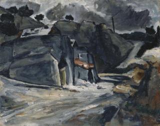 Paul Cezanne - Paysage provençal, or Rochers à L\'Estaque, or Masures sous la neige