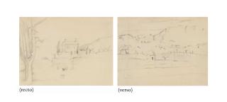 Paul Cezanne - Paysage provençal ( recto ); Montagne Sainte-Victoire, environs de Gardanne ( verso )