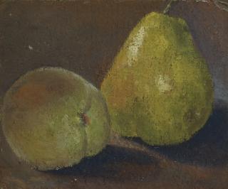 Paul Cezanne - Pêche et poire