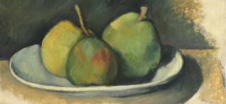 Paul Cezanne - Poires dans une assiette blanche