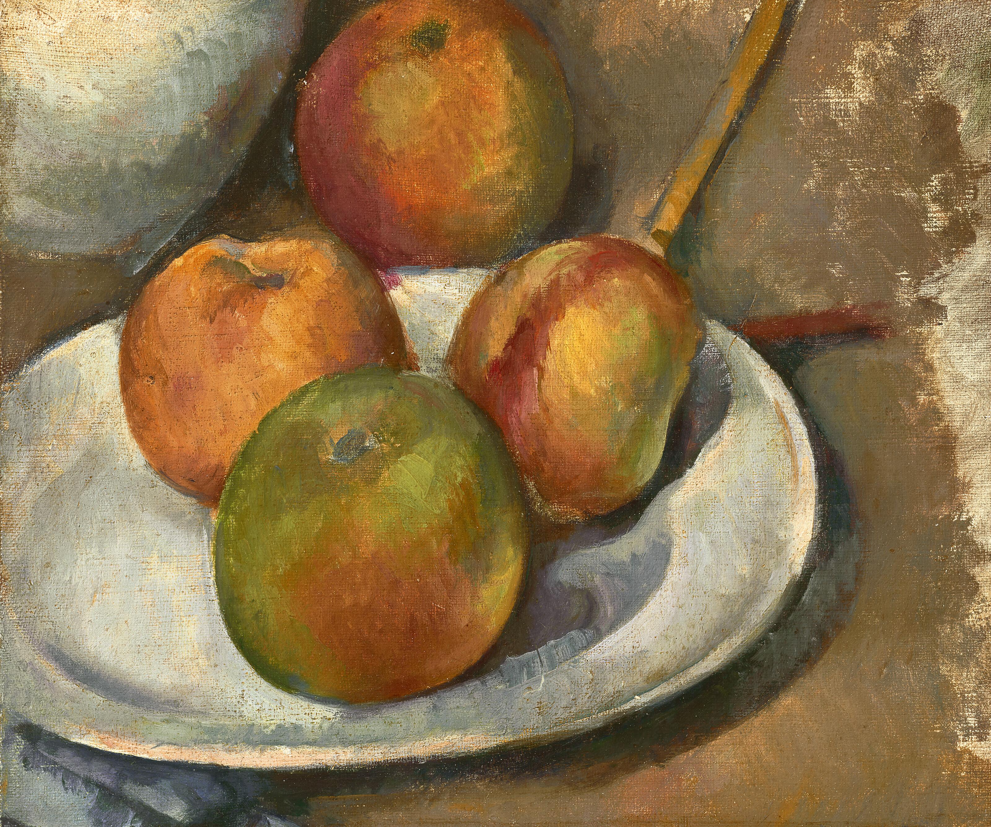 Paul Cezanne - Quatre pommes et un couteau