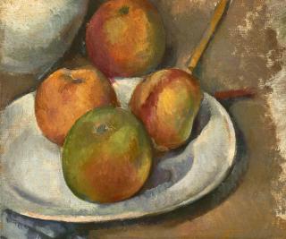 Paul Cezanne - Quatre pommes et un couteau