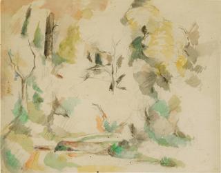 Paul Cézanne - Route tournante en sous-bois