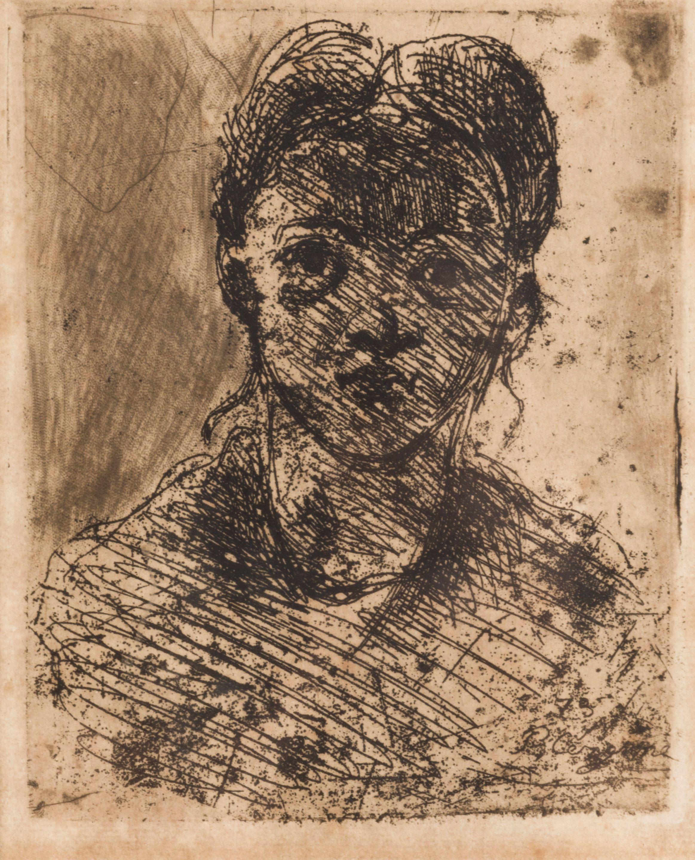 Paul Cézanne - Tête de jeune Fille, 1873