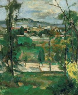 Paul Cézanne - Village Derrière Les Arbres, Ile de France
