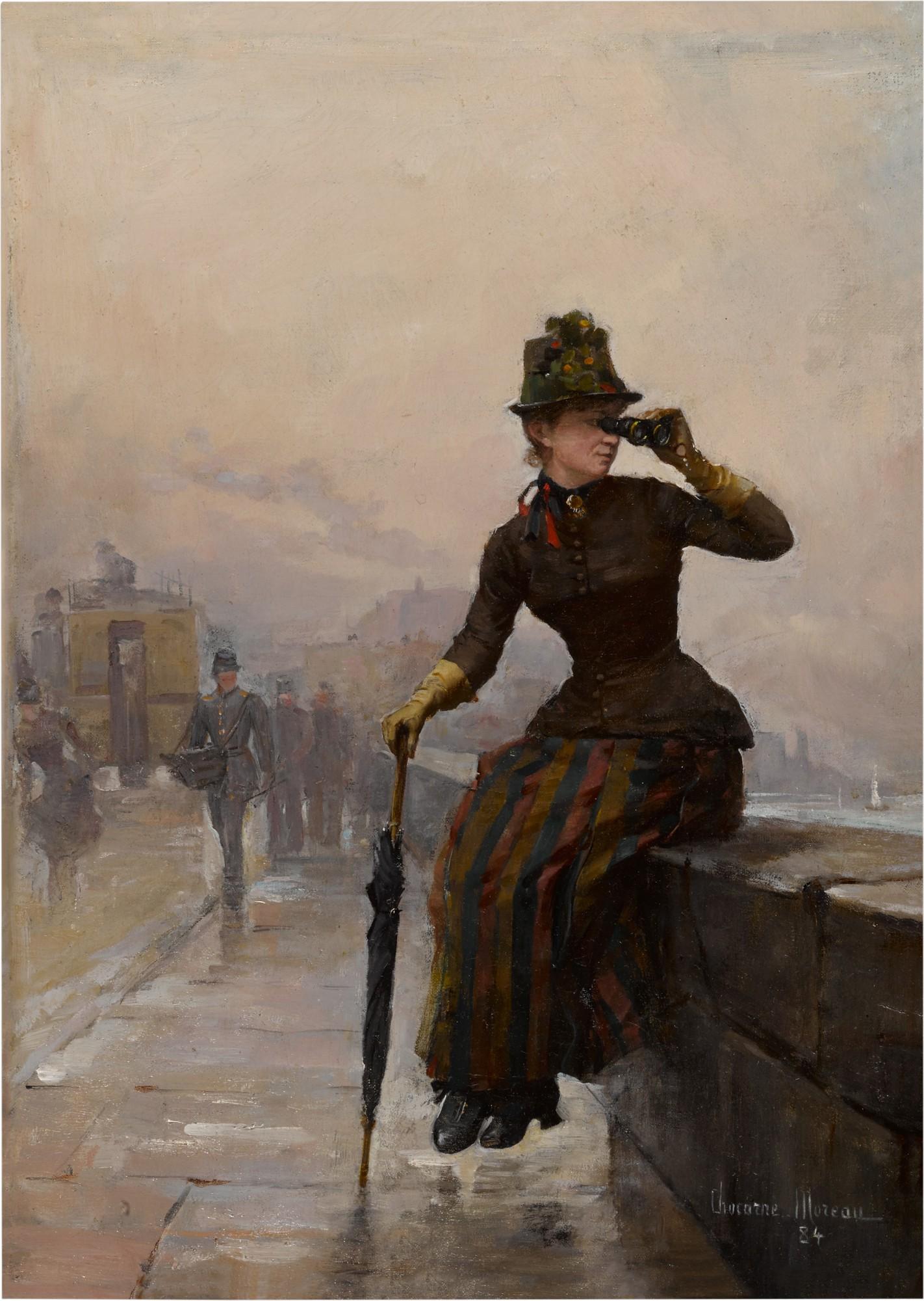 Paul Charles Chocarne-Moreau - Looking Across the Seine