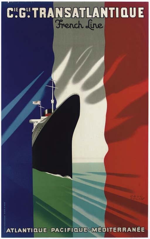 Paul Colin - Compagnie Geeale Transatlantique, French Line, Atlantique-Pacifique-Mediterranee