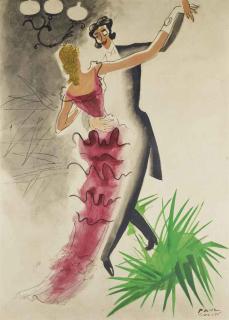 Paul Colin - Sans titre (Couple de danseurs)