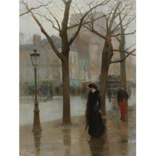Paul Cornoyer - Paris Street In Winter