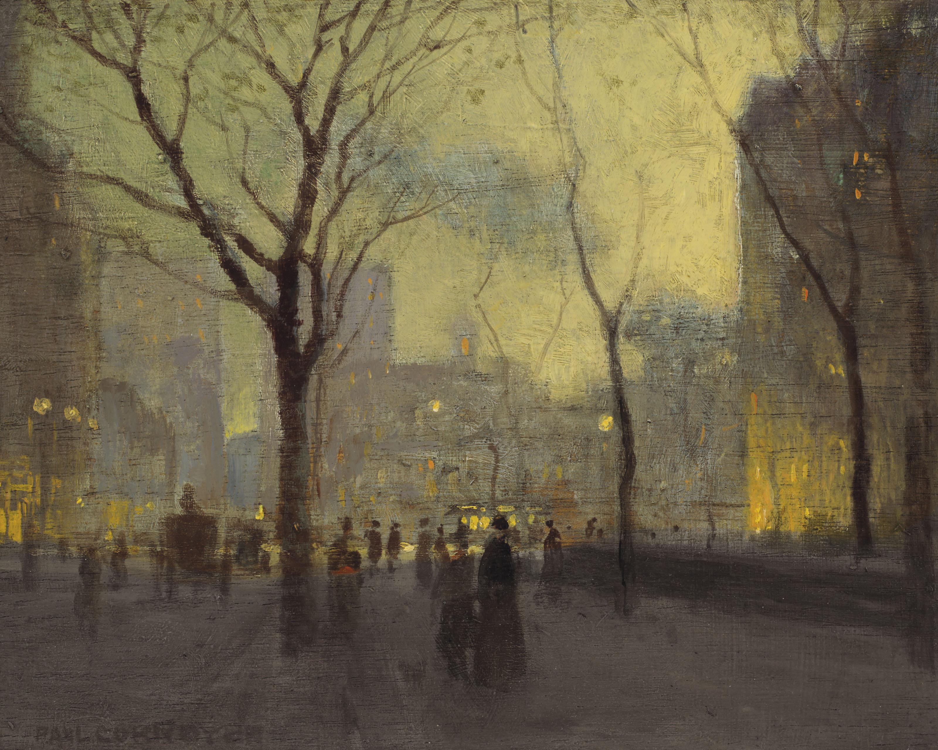 Paul Cornoyer - Plaza Hotel in the Rain