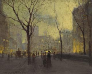 Paul Cornoyer - Plaza Hotel in the Rain