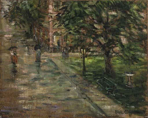 Paul Cornoyer - Rainy Street Scene
