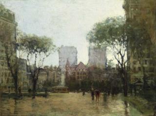 Paul Cornoyer - The Plaza at 59th Street