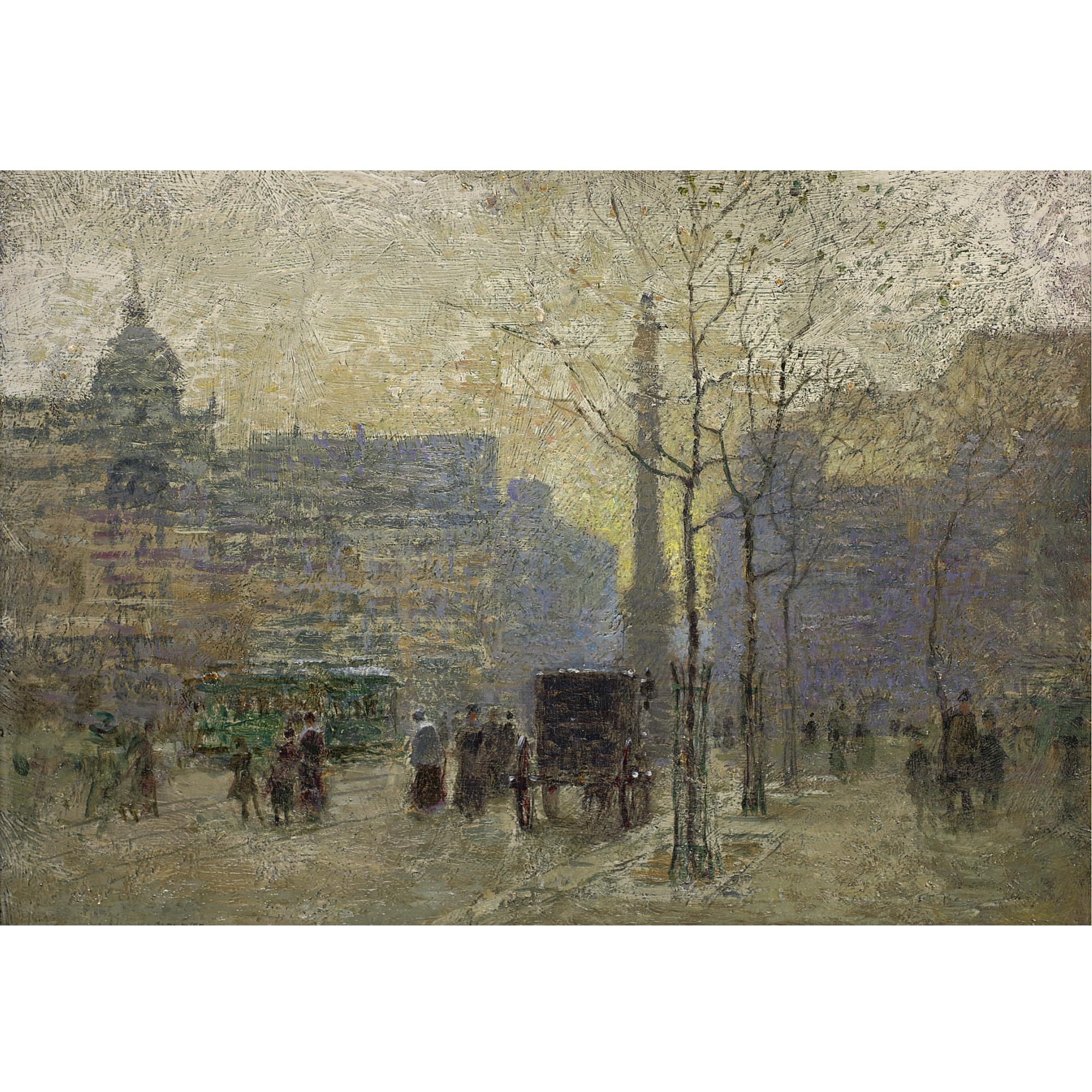 Paul Cornoyer - View Of New York At 59Th Street  