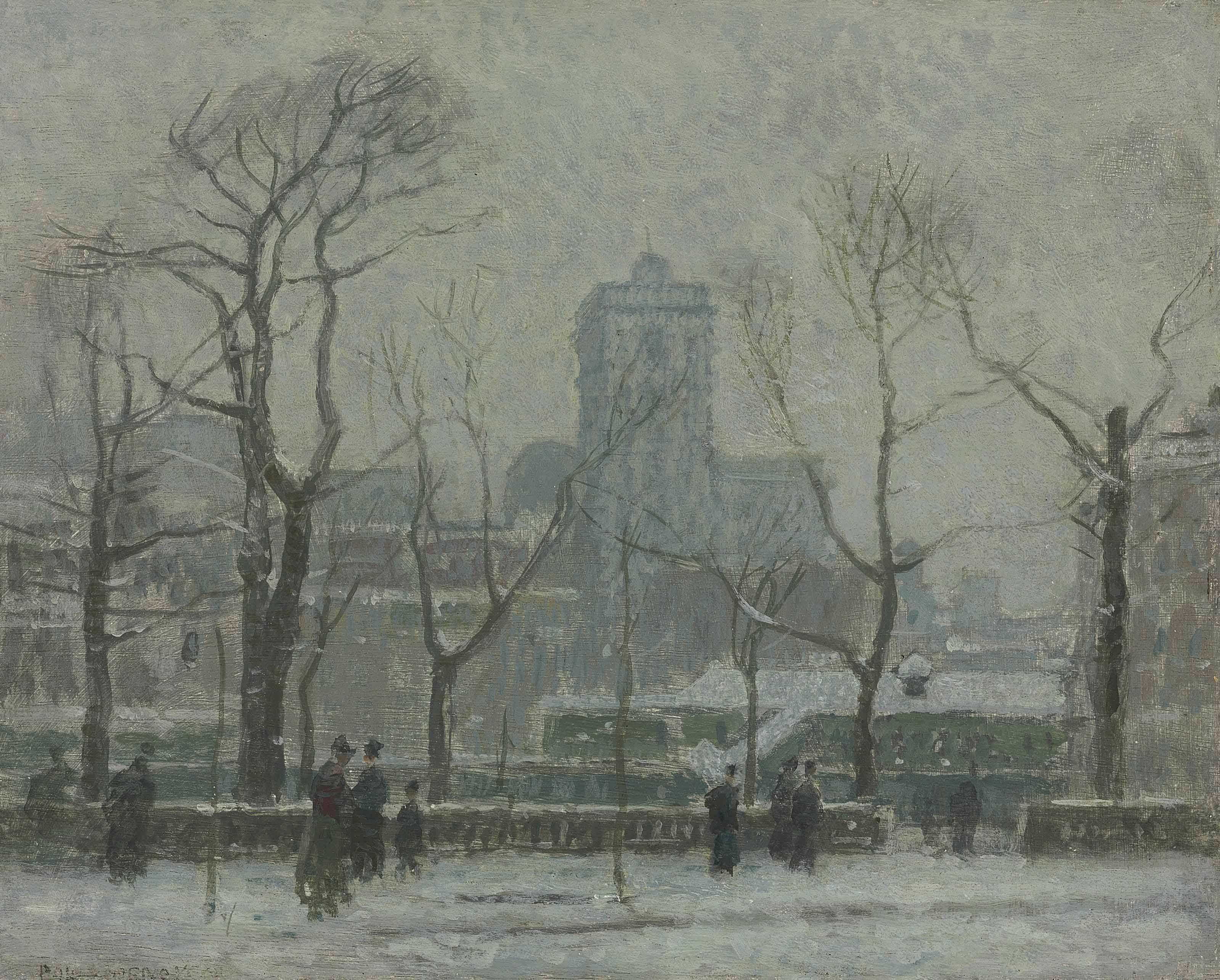 Paul Cornoyer - Winter Bryant Park